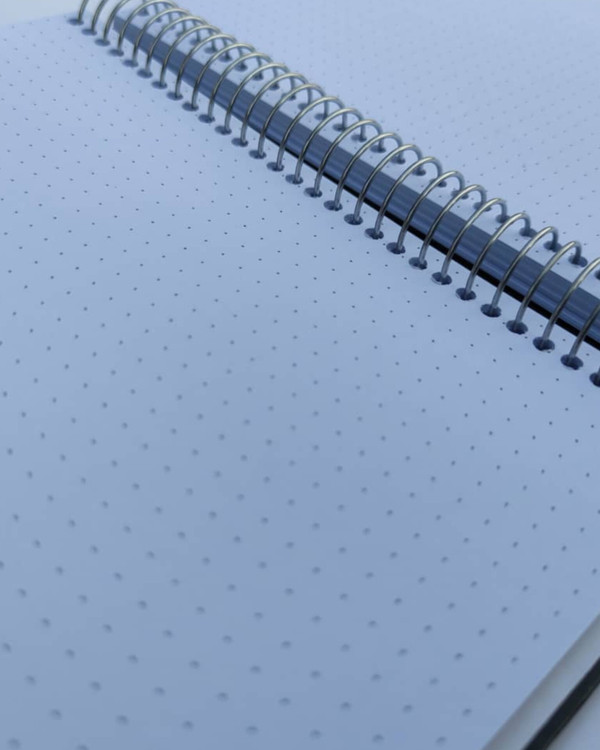 صفحه داخلی دفتر نقطهای A5 گرماژ ۱۰۰ با نقطههای ۵ میلیمتری