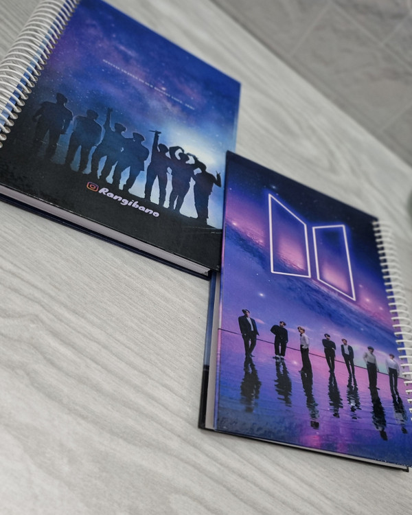 دفتر نقطهای A5 طرح BTS با کاغذ ۱۰۰ گرمی سفید - رنگی بانو