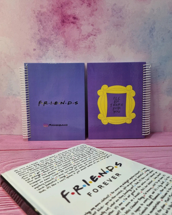 دفتر نقطهای A5 طرح Friends با جلد سخت و کاغذ سفید ۱۰۰ گرمی – رنگی بانو