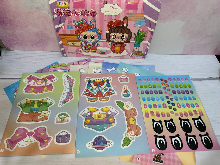 دفترچه استیکر لبوبو آرایشی در 4 طرح