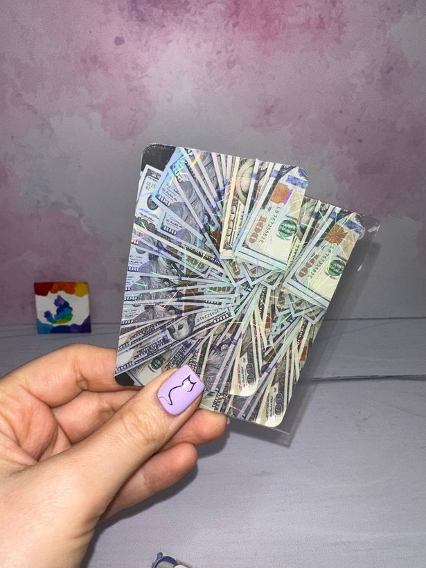 برچسب کارت استیکر کارت بانکی سه بعدی اکلیلی طرح پول