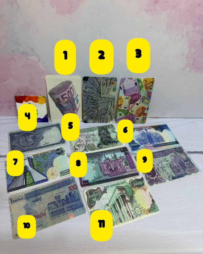 برچسب کارت استیکر کارت بانکی سه بعدی اکلیلی طرح پول