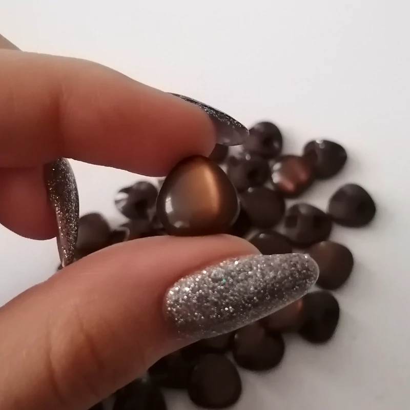 دکمه لباس آبی مثلث  اکلیلی شیشه ای  ،بسته 5 عددی