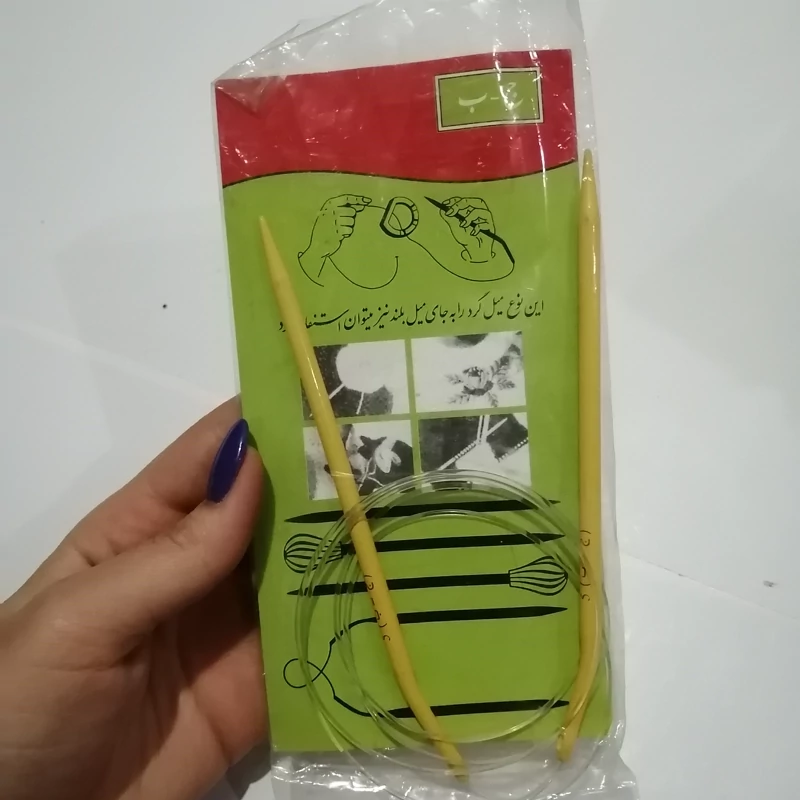 میل بافتنی طرح چوب تفلون سایز  4