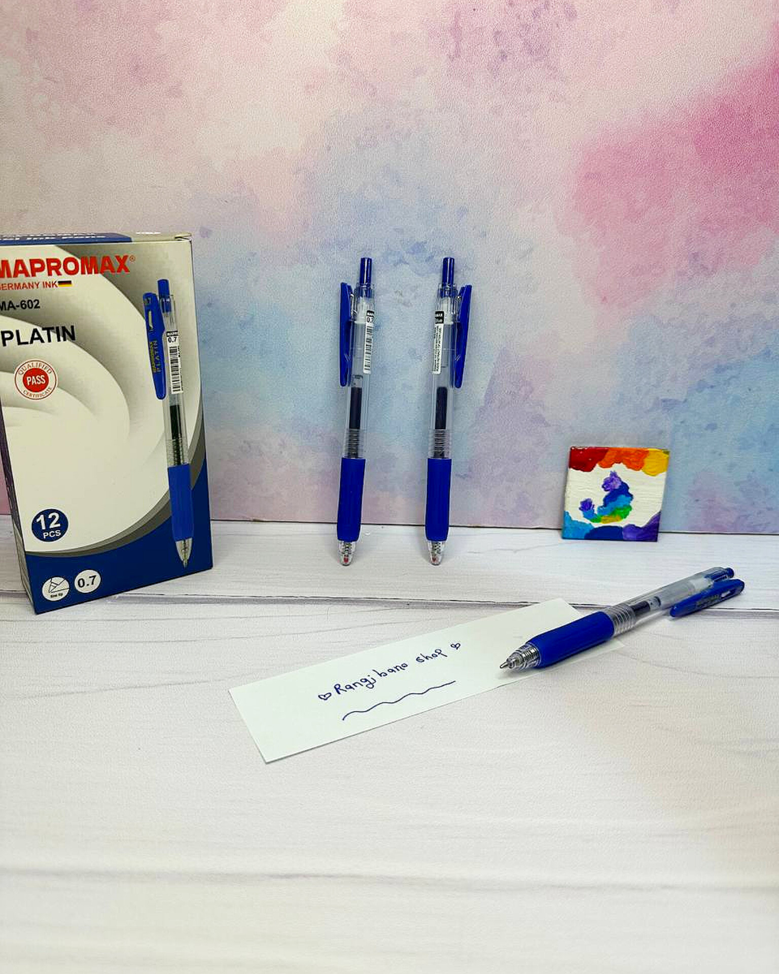 خودکار ماپرومکس مپرومکس ژله ای روان و با کیفیت بالا با جوهر آبی 7 دهم